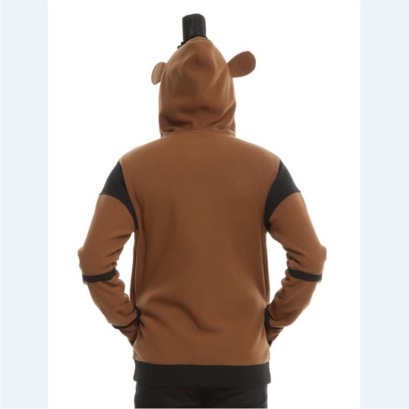 Five Nights at Freddy's Brown Hoodie Zip Up Jacket Size XL - Picture 4 of 6